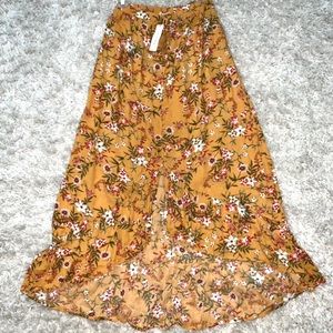 Bohemian Floral Print Skirt